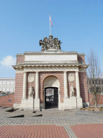 Berlin Gate in Weselの写真素材