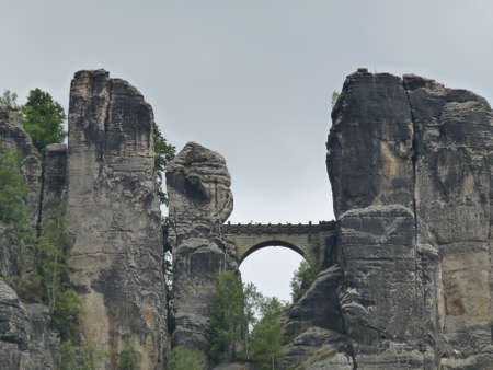 Bastion in ore mountainsの写真素材