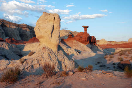 Toadstool Hoodoo Group in Paria-Vermilion Cliffs Wilderness, Utah,USAの写真素材