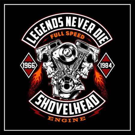 Legends never die was created with vector format. Can be used for digital printing and screen printingのイラスト素材