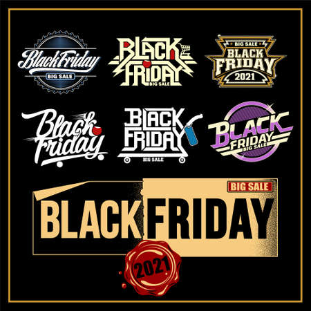 Black friday was created with vector format. Can be used for digital printing and screen printingのイラスト素材