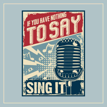 Sing It! was created with vector format. Can be used for digital printing and screen printingのイラスト素材