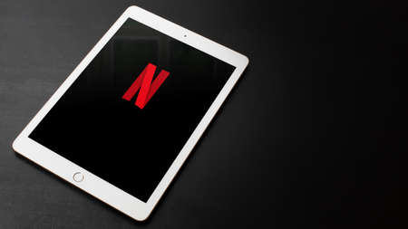 8.9. 2020, Prague, Czech Republic. Editorial image of iPad with Netflix iconのeditorial素材