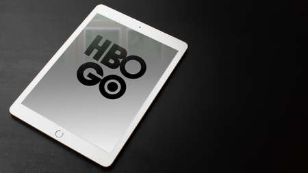 8.9. 2020, Prague, Czech Republic. Editorial image of iPad with HBO GO icon.のeditorial素材