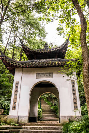 Hangzhou is a beautiful city in Zhejiang province Chinaの写真素材