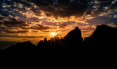 Huangshan mountain in Anhui, Chinaの写真素材