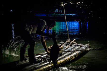 Li river in Yangshuo, next to Guilin, Guagxi province, Chinaの写真素材