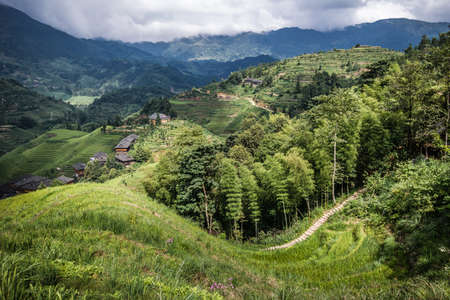 Dazhai village in Longji rice terraces, Guangxi province