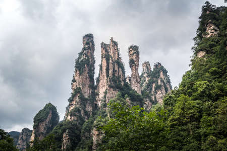 Wulingyuan national forest park in Hunan province, Chinaの写真素材