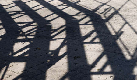 Abstract black shadow on the concrete  , copy spaceの写真素材