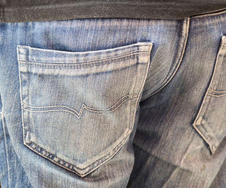 man in jean bottom