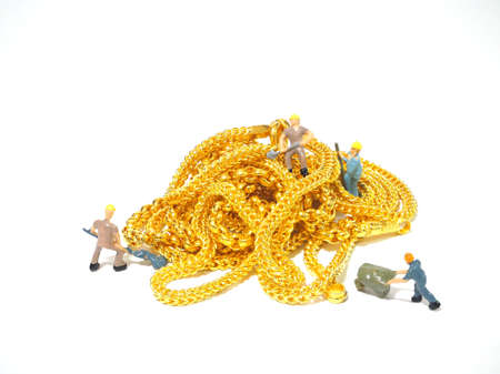 A little gold diggerの写真素材