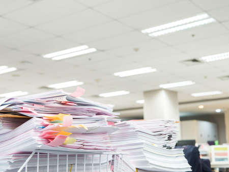 Stack of document on the table , business concept