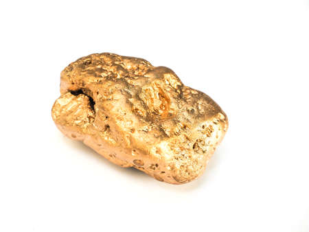 macro Gold ore in the boulder , precious stoneの写真素材