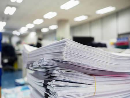Stack of document on the table , business conceptの写真素材