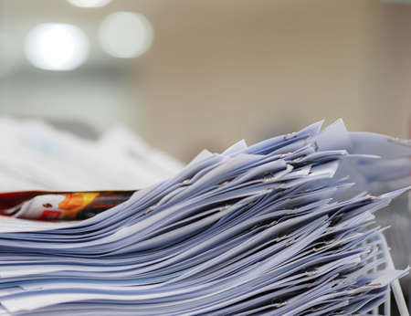 many jobs waiting to be done on the table, busy concept