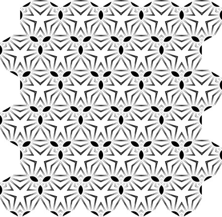 Seamless black vector background from iterative tiles