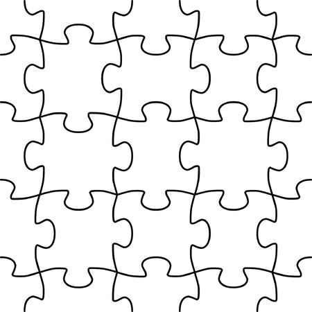Seamless vector shape of puzzle game in random orderのイラスト素材