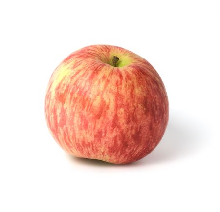  Beautiful apple isolated on white with shadowの写真素材