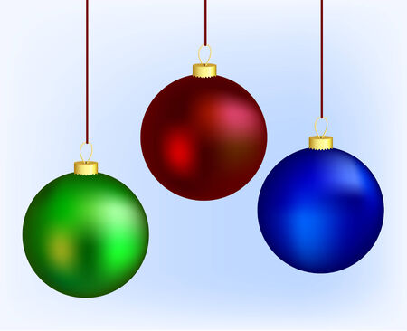 Three different christmas balls made with meshのイラスト素材