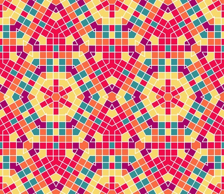 seamless colourful ornamental background made of mosaicのイラスト素材