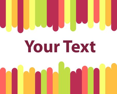 Colourful frame made of lines of different colorsのイラスト素材