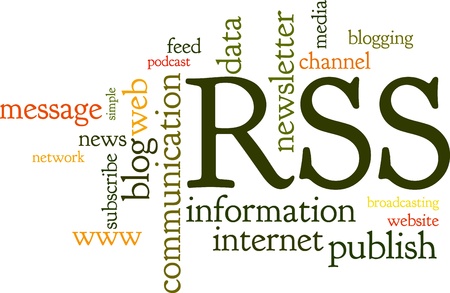 wordcloud illustration of internet RSS feed