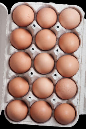 Many home eggs in a protective container