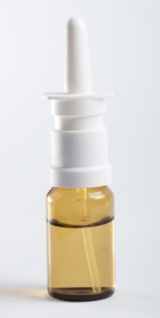 Nasal spray isolated on pure white backgroundの写真素材