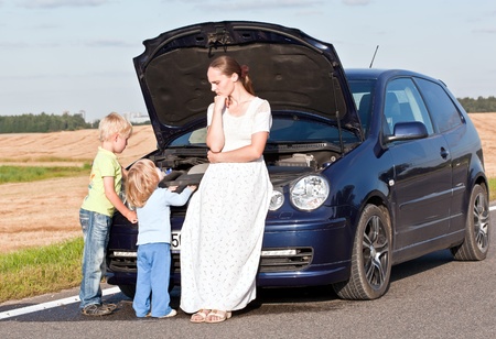 Problems with the carの写真素材