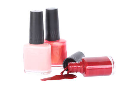 Manicure Nail Polish isolated on a white backgroundの写真素材