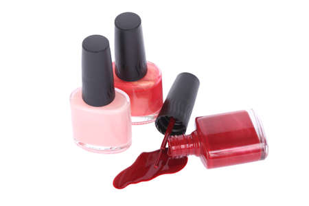Manicure Nail Polish isolated on a white backgroundの写真素材