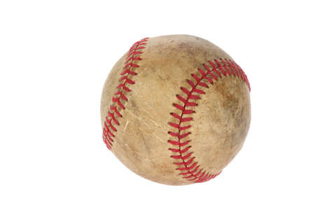 baseball ball isolated on white backgroundの写真素材