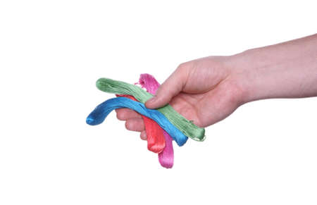 hand colors floss thread for embroideryの写真素材