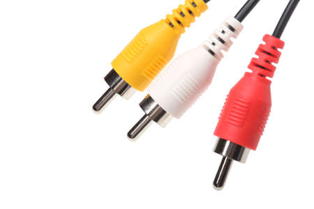 Video cable isolated on white backgroundの写真素材