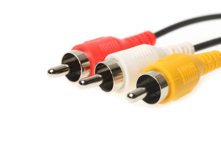 Video cable isolated on white background