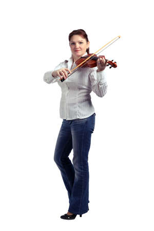 portrait of a beautiful woman on a white backgroundの写真素材