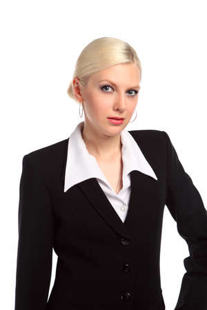business woman isolated on white backgroundの写真素材