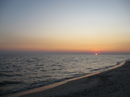 evening seaの写真素材