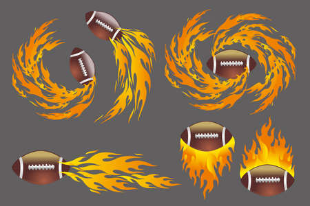 american footballのイラスト素材