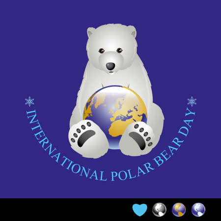 international polar bear dayのイラスト素材