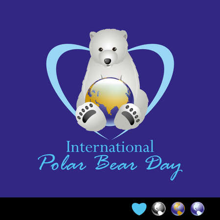 international polar bear dayのイラスト素材