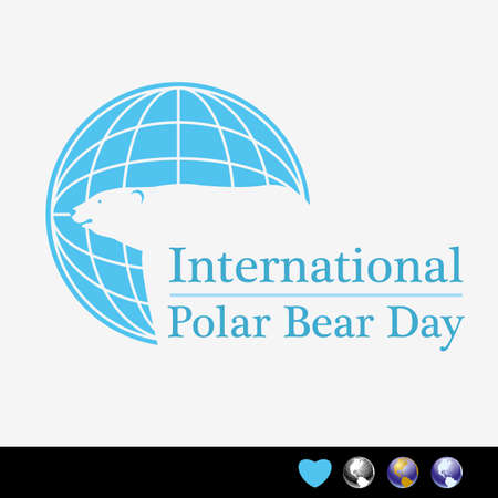 international polar bear dayのイラスト素材