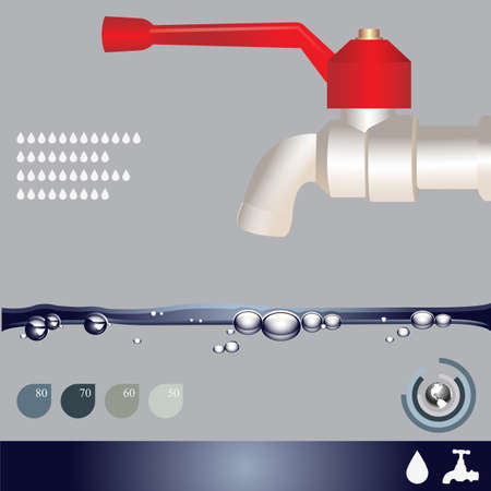 water infographicのイラスト素材