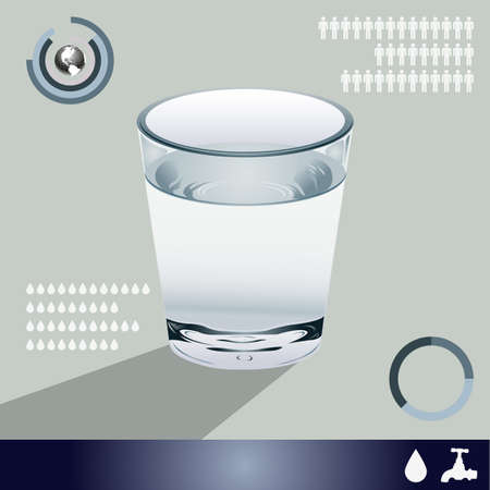 water infographicのイラスト素材