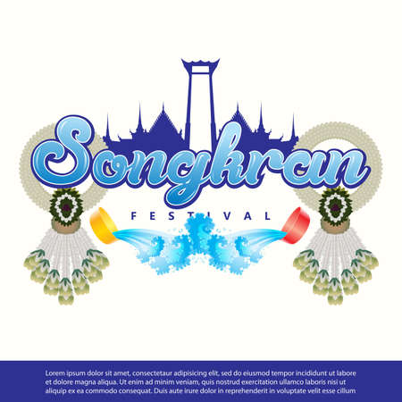 Songkran Festivalのイラスト素材