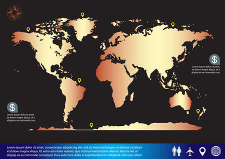 world mapのイラスト素材
