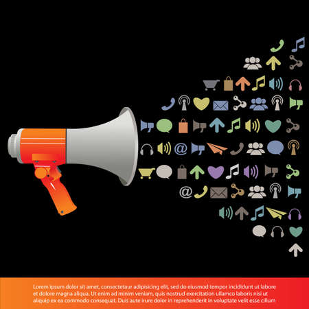 Megaphoneのイラスト素材