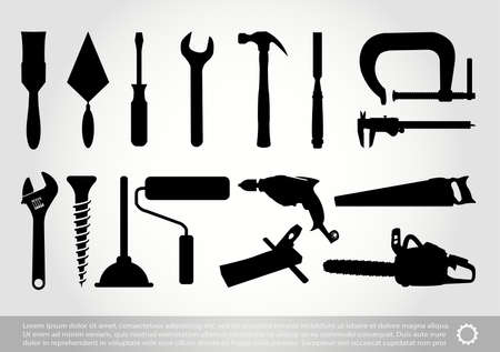 Tools silhouetteのイラスト素材