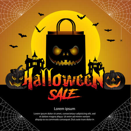 Halloween sale offer design conceptのイラスト素材